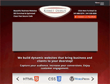 Tablet Screenshot of kismetwebdesign.com